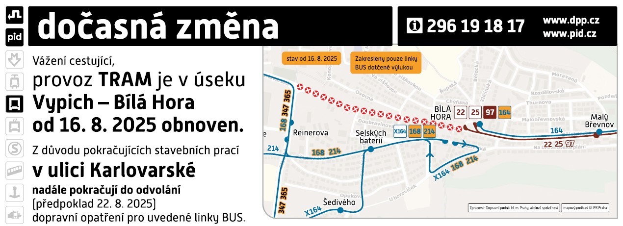TRAM - Bílá Hora
