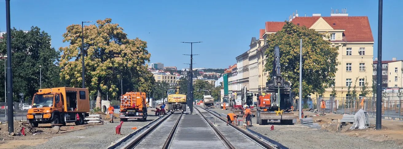 U Výstaviště - tramvajová trať