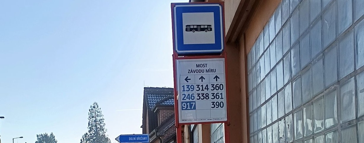 Zastávka autobusů Most Závodu míru