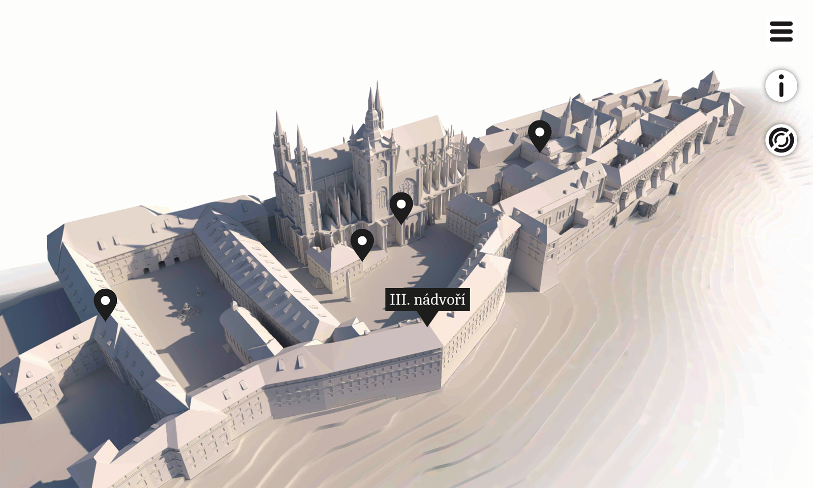 3D scan III. nádvoří Pražského hradu