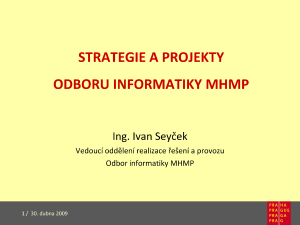 Strategie a projekty odboru informatiky MHMP