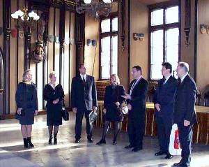 FOTO - Radní Rudolf Blažek přijal dnes dopoledne hosty z Moskvy v Senátu Staroměstské radnice
