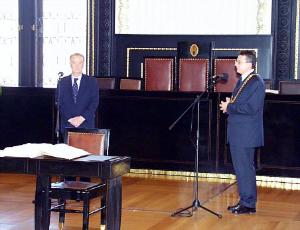 Primátor Jan Kasl přivítal prezidenta Portugalské republiky Jorge Sampaia a jeho doprovod na Staroměstské radnici