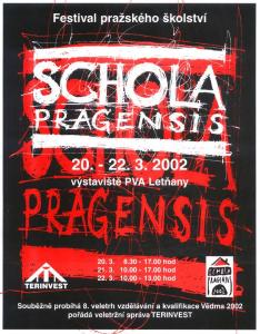 Plakát letošní výstavy SCHOLA PRAGENSIS vytvořila devatenáctiletá studentka Kristýna.