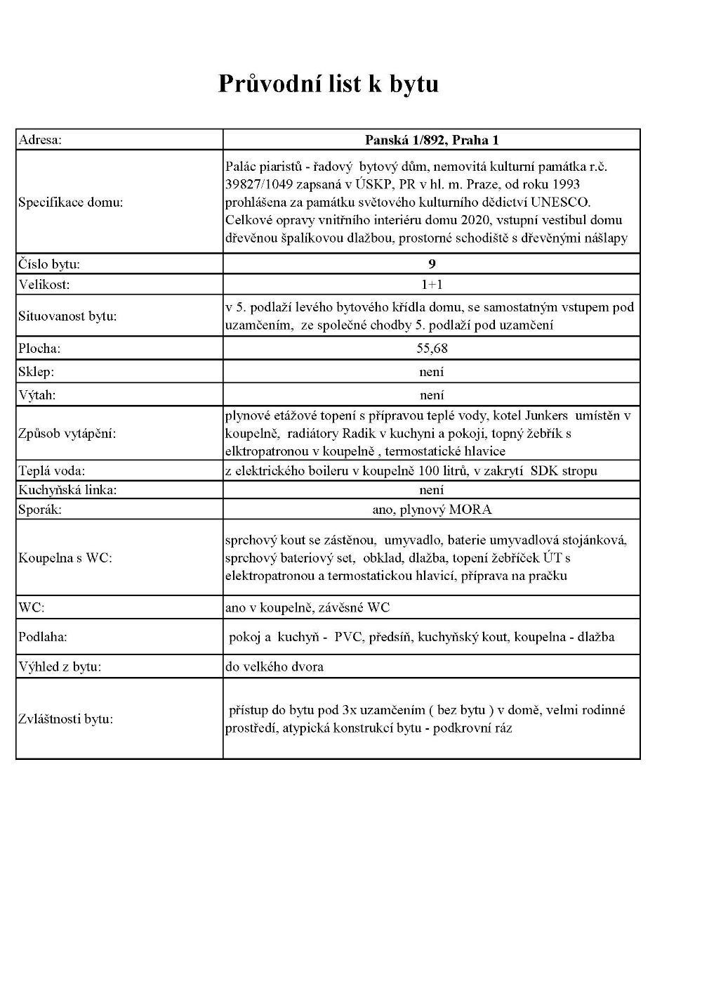 01_Průvodní list k bytu 892 9