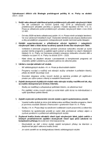 Vyhodnocení dílčích cílů Strategie protidrogové politiky hl. m. Prahy na období 2014 &#8211; 2020