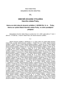 Obecně závazná vyhláška hlavního města Prahy č. 11/2025