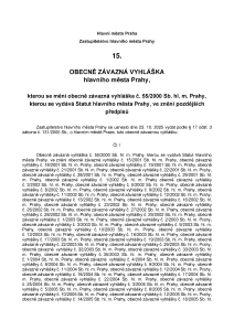 Obecně závazná vyhláška hlavního města Prahy č. 15/2025
