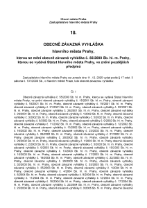Obecně závazná vyhláška hlavního města Prahy č. 18/2025