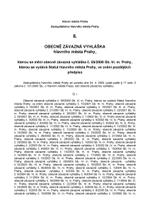 Obecně závazná vyhláška hlavního města Prahy č. 8/2025