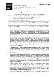 Zápis z jednání Místopisné komise Rady HMP ze dne 15. 1. 2020