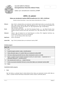 Zápis z 13. jednání výboru, ze dne 16. 6. 2021