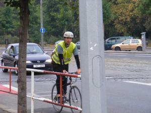 16. 9.09 - Radní Štěpánek přijel - jak jinak - než na kole.