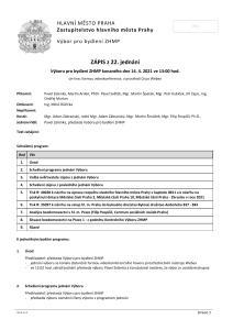 Zápis z 22. jednání výboru, ze dne 14. 4. 2021