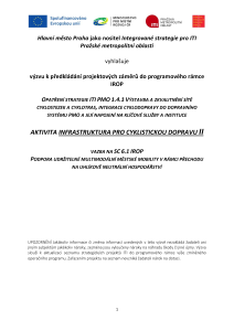 31. výzva Nositele ITI PMO - Cyklistická infrastruktura II