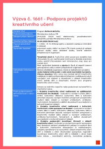 Podpora projektů kreativního učení
