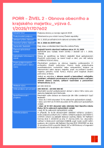 PORR &#8211; ŽIVEL 2 - Obnova obecního a krajského majetku