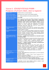 PORR - Podpora chytrých měst obcí a regionů_update