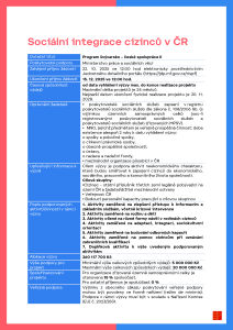 Sociální integrace cizinců v ČR