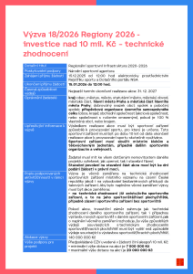 NSA_18_2026_Regiony 2026 &#8212; investice nad 10 mil. Kč &#8211; technické zhodnocení