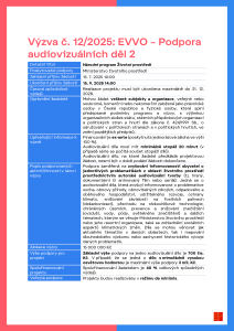 Výzva č. 12_2025_EVVO - Podpora audiovizuálních děl 2