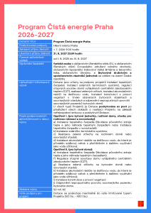 Čistá energie Praha 2026 - 2027