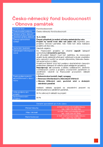 Obnova památek (Česko-německý fond budoucnosti)