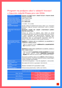 Program na podporu akcí v oblasti inovací 2026