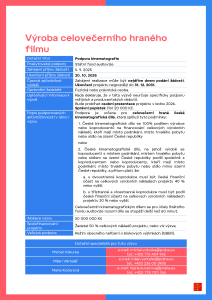 Výroba celovečerního hraného filmu