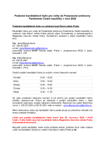 Informace pro zmocněnce