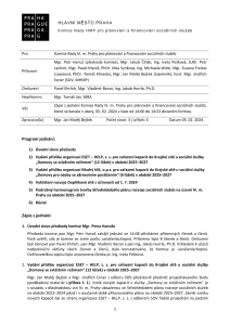 Zápis z jednání Komise Rady hl. m. Prahy pro plánování a financování sociálních služeb ze dne 5. 2. 2024