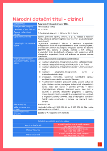 Adaptačně-integrační kurzy 2026