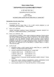 Zpráva o plnění rozpočtu hl. m. Prahy za 1. pololetí 2025