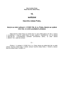 Nařízení hlavního města Prahy č. 15/2026
