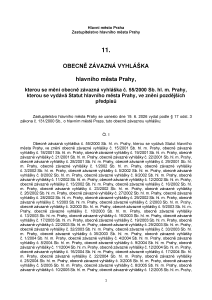 Obecně závazná vyhláška hlavního města Prahy č. 11/2026