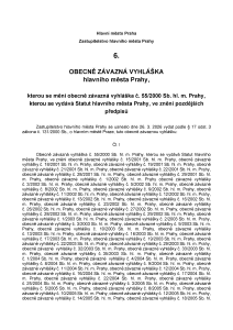 Obecně závazná vyhláška hlavního města Prahy č. 6/2026
