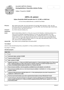 Zápis z 24. jednání výboru, ze dne 13. 12. 2021