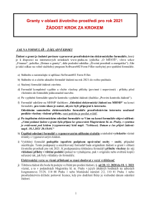Granty ŽP 2021 - Jak vyplnit formulář, formát PDF
