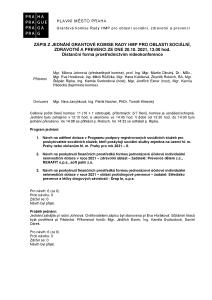 3505922_Zápis z jednání Grantové komise RHMP pro oblasti sociální, zdravotní a prevenci ze dne 20. 10. 2021