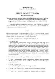 Návrh novely vyhlášky o odpadech - VNPŘ