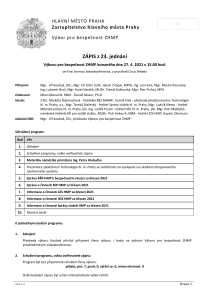 Zápis z 23. jednání výboru, ze dne 27. 4. 2021