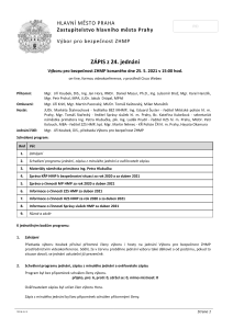 Zápis z 24. jednání výboru, ze dne 25. 5. 2021