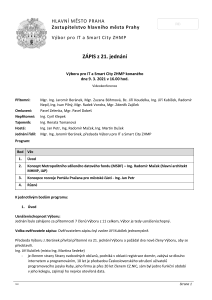 Zápis z 21. jednání výboru, ze dne 9. 3. 2021