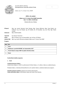 Zápis z 34. jednání výboru, ze dne 7. 6. 2022
