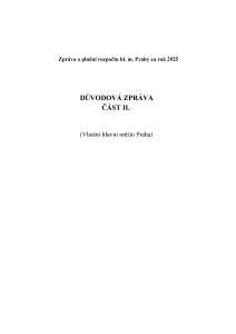Důvodová zpráva II – vlastní hl. m. Praha