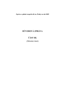 Důvodová zpráva III – městské části