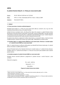 Zápis z jednání Komise Rady hl. m. Prahy pro nový územní plán ze dne 8. 2. 2024