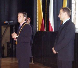 11.10.2006 - Vysoké vojenské představitele uvítal v Brožíkově sále Staroměstské radnice primátor Bém