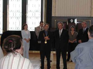 459639_3. 9. 2004 Přijetí delegace rakouských politiků v Brožíkově síni Staroměstské radnice