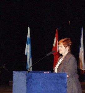 18.8.2005 - Radní Hana Halová pozdravila účastníky mezinárodního kongresu postižených